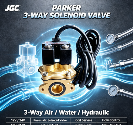 Parker 3-Way Air Pneumatic Solenoid Valve 12v 24v Water Hydraulische spoel service apparatuur