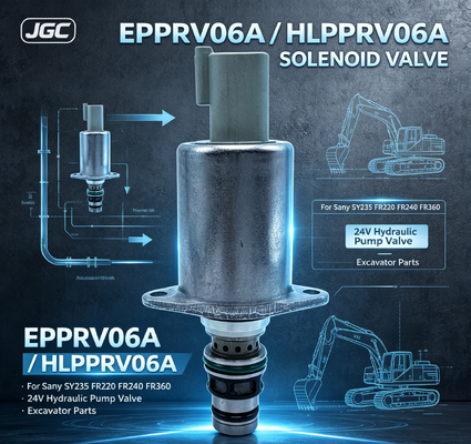 EPPRV06A 24V Proportionele Solenoïdeklep HLPPRV06A voor Sany SY235 FR220 FR240 FR360 Graafmachine Hydraulische Pomp Solenoïdeklep