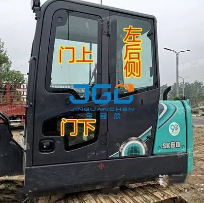 SK60-10 Graafmachine Glas Winddemper voorzijde Bovenste en onderste deur Schuifraam Achterschot Rechterarm Gehard glas