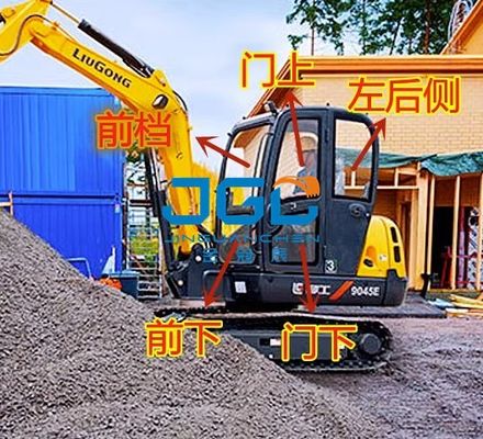 Accessoires voor graafmachines 9045E 9045D Alle autoruiten van gehard glas