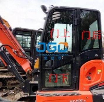 Kx155-5 graafwerktuigfront gear rear windshield, Linker en Juiste Deuren en Vensters