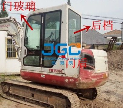 TB160C 170 175 Graafwerktuig Front And Rear Windshield, Linker en Juiste Deuren, Hoger en Lager Windscherm