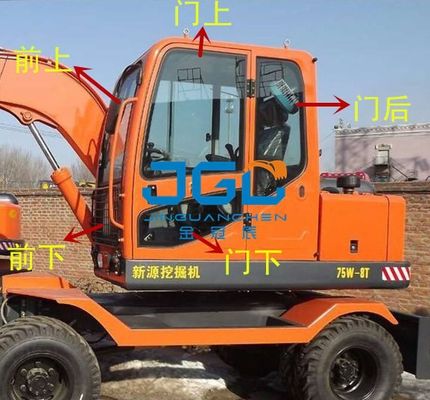 Verlaten de Vensters van het Graafwerktuigglass doors and van XY75W-9T 85W-8T en Juist Front And Rear Skylight Windshield