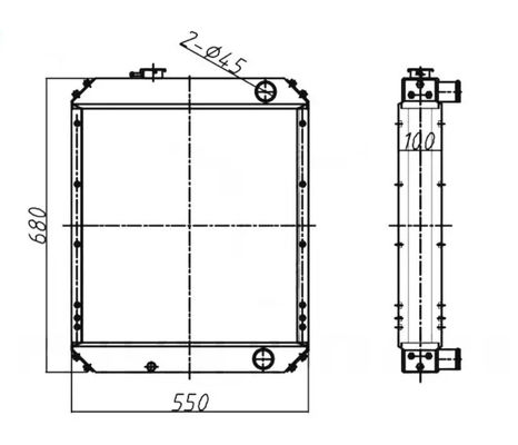 PC60-7C Aluminium graafmachine radiator voor PC60-7 PC60-7R-4D102 PC70-7 PC60-7E 201-03-72114