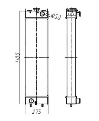 205-03-35151 Hydraulische graafmachine HB215 HB205 HB205-1 HB215-1 Radiator