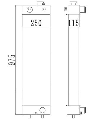 Aluminium radiator voor PC128 PC138US-2 graafmachine 22B-03-12110