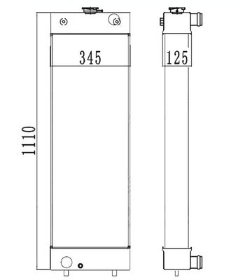 OEM-kwaliteit PC210-8 PC210LC-8 PC210-8K PC230-8K PC200-8 Radiator voor graafmachines 20Y-03-41651