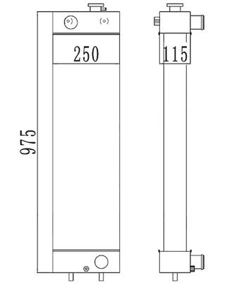 OEM 22B-03-12110 Kwaliteit PC128 PC138US-2 Radiator voor graafmachines