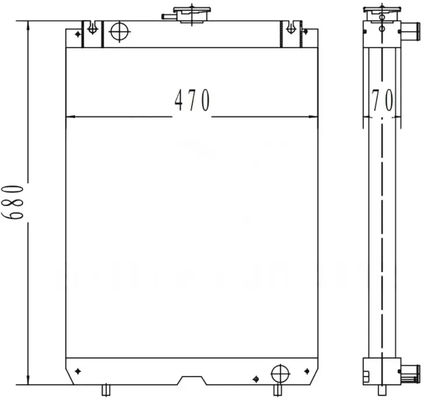Hoogwaardige SK50-radiator voor graafmachines Hoogwaardig aluminium materiaal