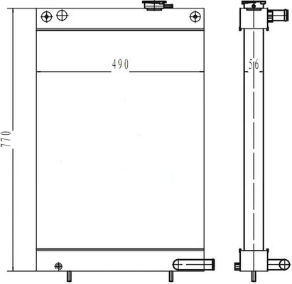 440211-00175 DH80-7 Nieuw model DX80 graafmachine radiator