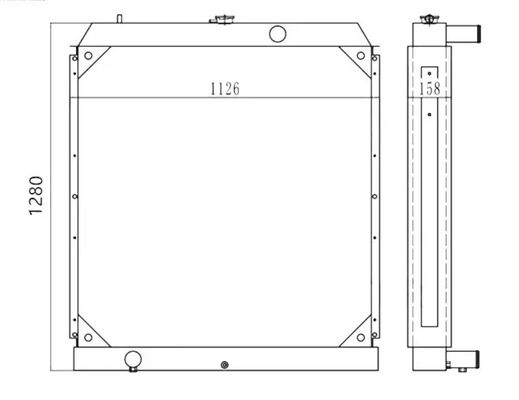 DH500-7D Radiator voor graafmachines 202-00077E 13F51000 202-00077C