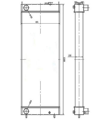 Watertank SH350-5 Radiator voor graafmachine Fabriekskwaliteit