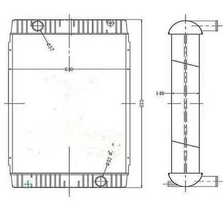 Hoogwaardige radiator 11110705 EC240B EC290B Voor graafmachines