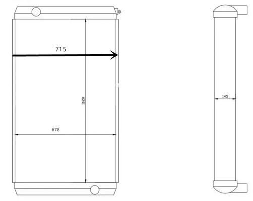 Aluminium radiator voor graafmachine L180F L50E L220E 11110637 11110685