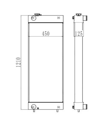 4429250 Graafmachine ZAX300-3 ZAX330-3H ZAX330-3F ZAX330-5G Radiator