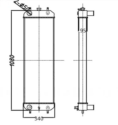 Aluminium radiator ZAX200-3/ZAX210-3 Radiator voor graafmachines 4625641/4693832