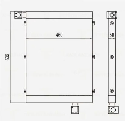 DX60 DX55 DX53W EX55W Graafmachine olie koeler K9006314 met aluminium materiaal