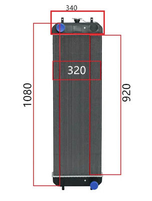 ZAX200-3 ZAX200-3F ZAX210-3 ZAX210H-3 ZAX210H-3F Radiator voor graafmachines 4650352