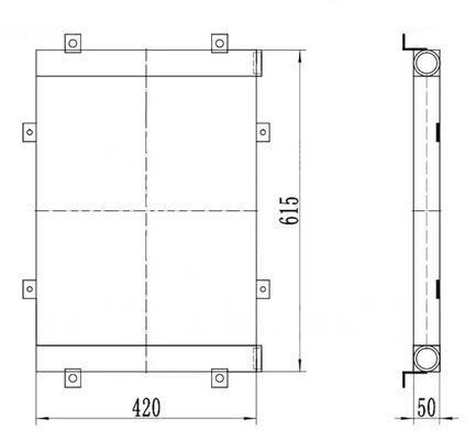 PC60-7 PC70-7 PC56-7 BR100 4D95 Motorolie koeler 201-03-72123 Voor graafmachines