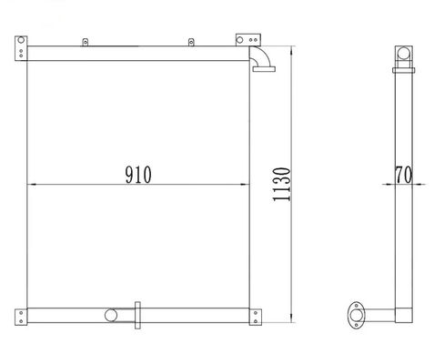 PC400-6 PC400LC-6 PC450-6 PC450LC-6 Olie koeler 208-03-61120 208-03-61410 208-03-51120 208-03-51121 Voor graafmachines