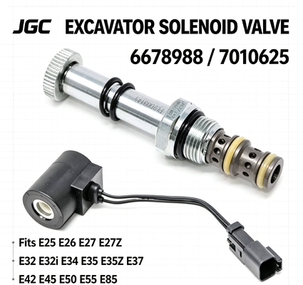 Solenoïde klep 6678988 7010625 voor graafmachines E25 E26 E27 E27Z E32 E32i E34 E35 E35i E35Z E37 E42 E45 E50 E55 E85