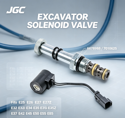 Solenoïde klep 6678988 7010625 voor graafmachines E25 E26 E27 E27Z E32 E32i E34 E35 E35i E35Z E37 E42 E45 E50 E55 E85
