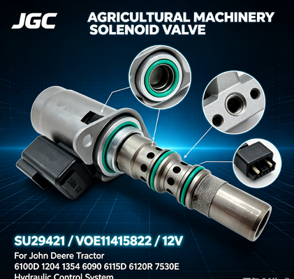 SU29421 VOE11415822 12V Solenoïdeklep voor Tractor 6100D 1204 1354 6090 6115D 6120R 7530E Landbouwmachines Onderdeel