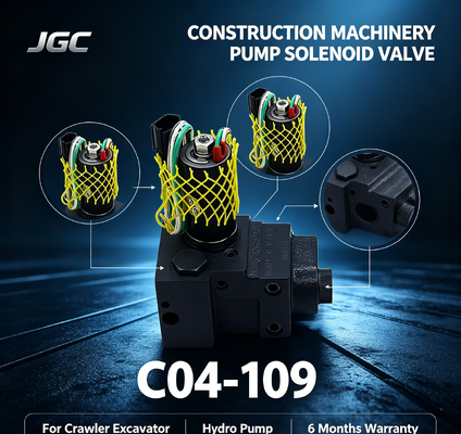 Beste prijs C04-109 Crawler Excavator Pump Solenoïde Valve voor voor Hydro Pump Constructie Machinery 6 maanden garantie