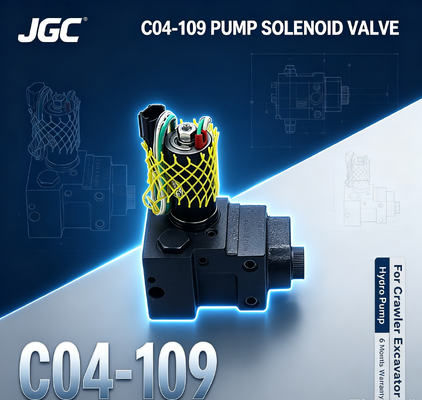 Beste prijs C04-109 Crawler Excavator Pump Solenoïde Valve voor voor Hydro Pump Constructie Machinery 6 maanden garantie