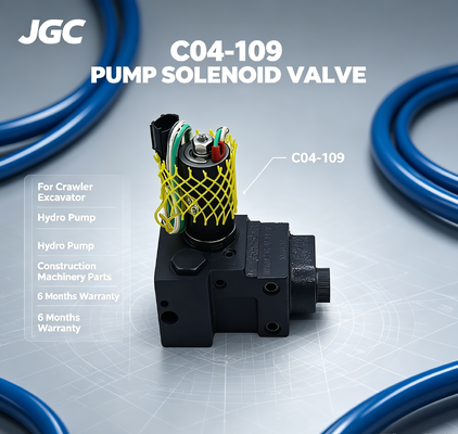 Beste prijs C04-109 Crawler Excavator Pump Solenoïde Valve voor voor Hydro Pump Constructie Machinery 6 maanden garantie