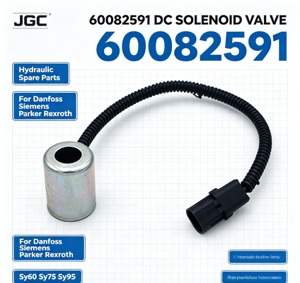 60082591 Hydraulische Reserveonderdelen DC Solenoïdeklep voor Danfoss Parker Rexroth Sy60 Sy75 Sy95
