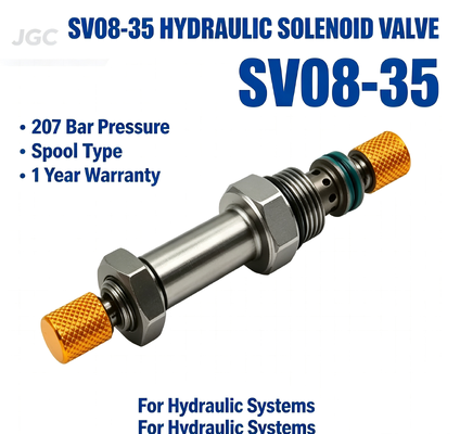 SV08-35 Elektrische Spoel Schroef-in Hydraulische Solenoïdeklep 207 Bar Druk 1 Jaar Garantie voor Hydraulische Systemen