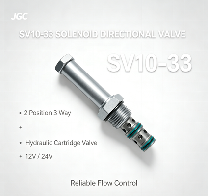 SV10-33 Solenoïde Gestuurde Richtingsklep 2 Posities 3 Weg Hydraulische Solenoïde Cartridge Klep 12V 24V