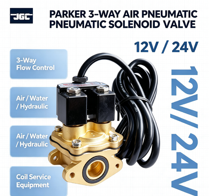 Parker 3-Way Air Pneumatic Solenoid Valve 12v 24v Water Hydraulische spoel service apparatuur