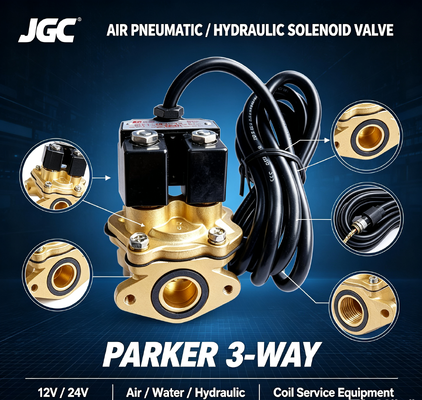 Parker 3-Way Air Pneumatic Solenoid Valve 12v 24v Water Hydraulische spoel service apparatuur