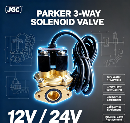 Parker 3-Way Air Pneumatic Solenoid Valve 12v 24v Water Hydraulische spoel service apparatuur