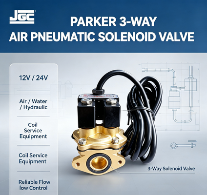 Parker 3-Way Air Pneumatic Solenoid Valve 12v 24v Water Hydraulische spoel service apparatuur