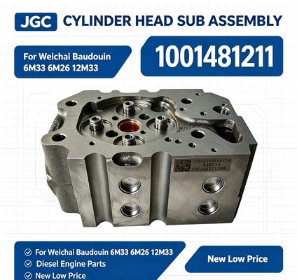 1001481211 Nieuwe goedkope cilinderkop Onderassemblage Cilinderkop voor Weichai Baudouin 6M33 6M26 12M33 Dieselmotoren