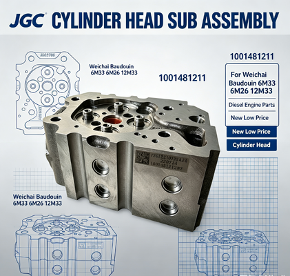 1001481211 Nieuwe goedkope cilinderkop Onderassemblage Cilinderkop voor Weichai Baudouin 6M33 6M26 12M33 Dieselmotoren