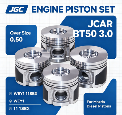 JCAR BT50 3.0 Over Size 0.50 WEY1 11SBX Assemblage voor Mazda Diesel Pistons Cylinder Kit Liner Liners Engine Piston Set