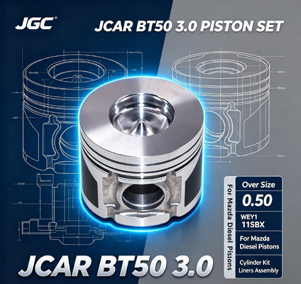 JCAR BT50 3.0 Over Size 0.50 WEY1 11SBX Assemblage voor Mazda Diesel Pistons Cylinder Kit Liner Liners Engine Piston Set