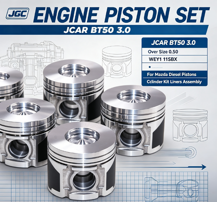 JCAR BT50 3.0 Over Size 0.50 WEY1 11SBX Assemblage voor Mazda Diesel Pistons Cylinder Kit Liner Liners Engine Piston Set