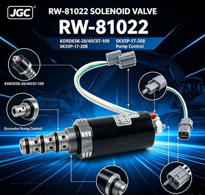 SKX5P-17-208 Vervangingsonderdelen pomp Solenoïdeklep RW-81022 "KDRDE5K-20/40C07-109 " voor Graafmachine Auto-onderdelen