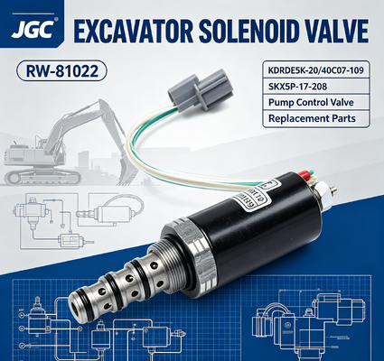 SKX5P-17-208 Vervangingsonderdelen pomp Solenoïdeklep RW-81022 "KDRDE5K-20/40C07-109 " voor Graafmachine Auto-onderdelen