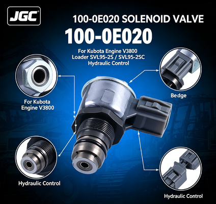 100-0E020 Excavatoronderdelen Solenoïde klep voor Kubota Motor V3800 Loader SVL95-2S SVL95-2SC