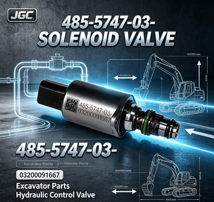 485-5747-03- 03200091667 SOLENOID VALVE Onderdelen voor graafmachines van goede kwaliteit