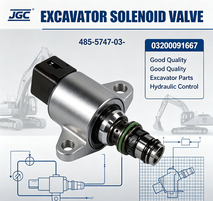 485-5747-03- 03200091667 SOLENOID VALVE Onderdelen voor graafmachines van goede kwaliteit