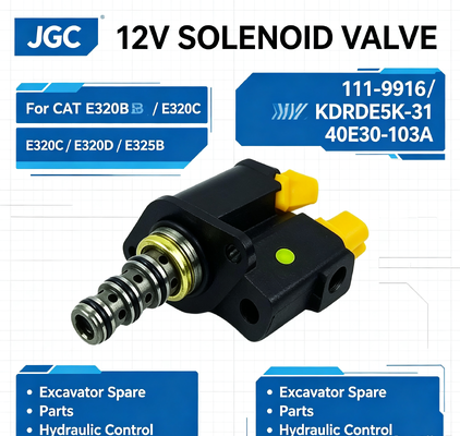 111-9916 12V Graafmachine Groep Solenoïde Klep Onderdeelnummer KDRDE5K-31 40E30-103A voor CAT E320b E320c E320d E325b