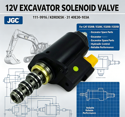 111-9916 12V Graafmachine Groep Solenoïde Klep Onderdeelnummer KDRDE5K-31 40E30-103A voor CAT E320b E320c E320d E325b