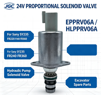 EPPRV06A 24V Proportionele Solenoïdeklep HLPPRV06A voor Sany SY235 FR220 FR240 FR360 Graafmachine Hydraulische Pomp Solenoïdeklep